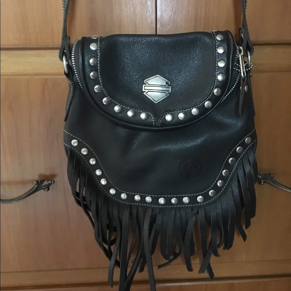 Harley Davidson Leather Crossbody Purse -Vintage